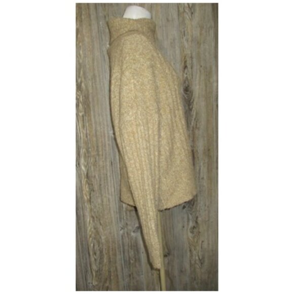 William Rast Womens Oatmeal Wool Blend Turtleneck Sweater Sz. M Grunge Cabincore - Picture 4 of 15